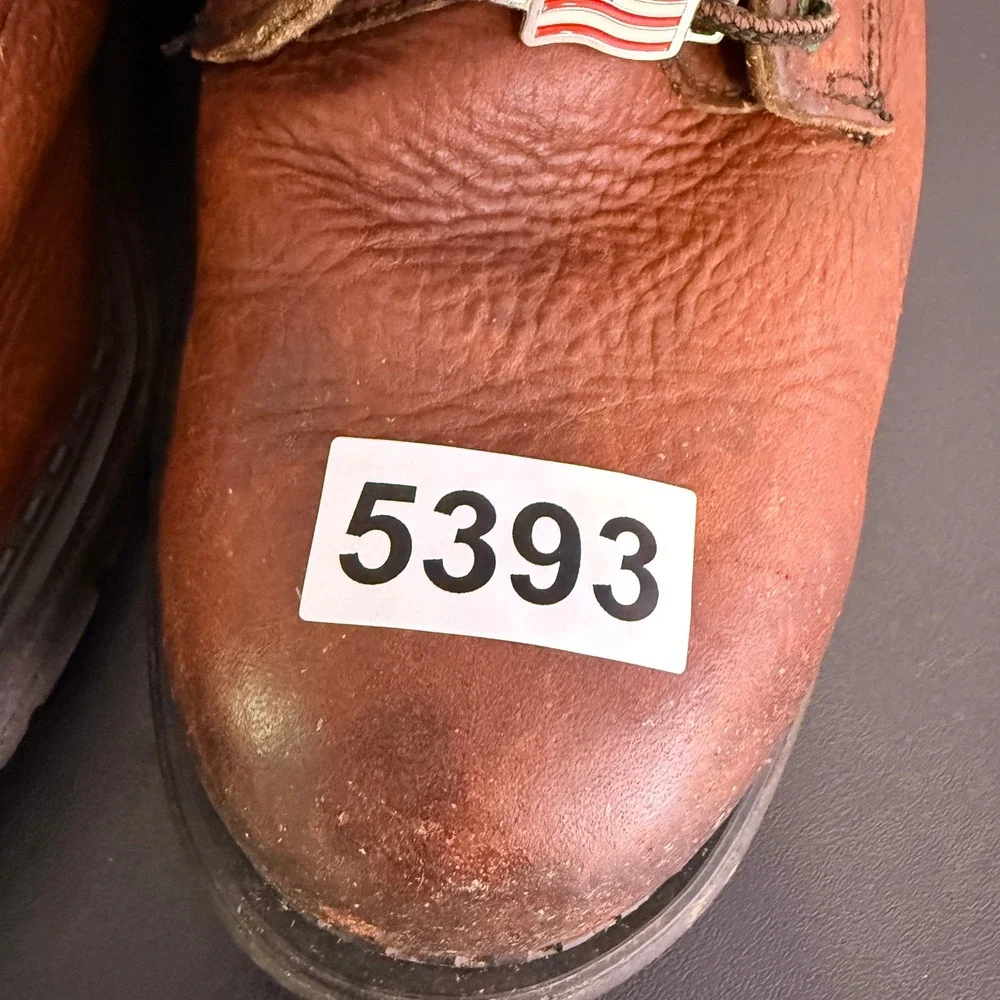 Red Wing 938 Work Boots Mens 12 H (4E) DynaForce Brown Leather Soft Toe USA Made